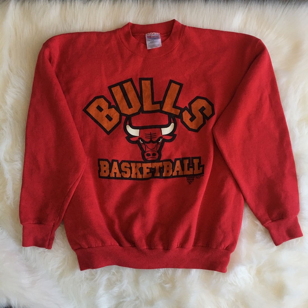 Vintage Chicago bulls red sweatshirt M Large